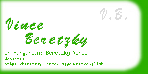 vince beretzky business card